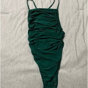 Green tank top bodysuit